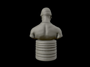 tupac shakur 3d portrait sculpture 3d print model 3D प्रिंट मॉडल