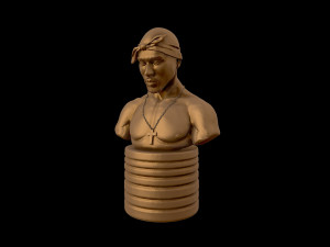 tupac shakur 3d portrait sculpture 3d print model 3D प्रिंट मॉडल