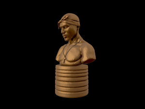 tupac shakur 3d portrait sculpture 3d print model 3D प्रिंट मॉडल