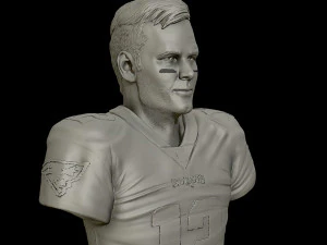 tom brady 3d sculpture 3d print model 3D Print Model