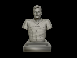 tom brady 3d sculpture 3d print model 3D Print Model