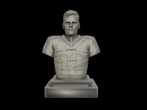 tom brady 3d sculpture 3d print model 3D Print Model