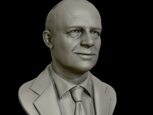 dwight d eisenhower portrait sculpture 3d print model 3D Print Model