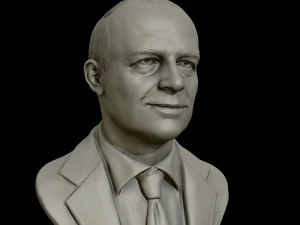 patung potret dwight d eisenhower model cetak 3d Model Cetak 3D