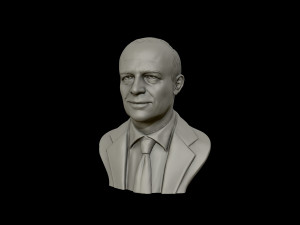 dwight d eisenhower portrait sculpture 3d print model 3D-printmodel