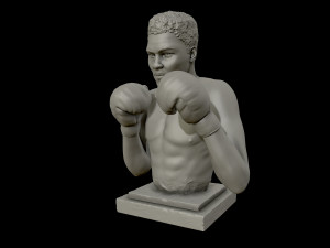 muhammad ali sculpture 3d print model 3D प्रिंट मॉडल