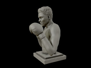 muhammad ali sculpture 3d print model 3D प्रिंट मॉडल