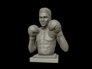 muhammad ali sculpture 3d print model 3D प्रिंट मॉडल