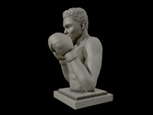 muhammad ali sculpture 3d print model 3D प्रिंट मॉडल