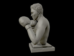 muhammad ali sculpture 3d print model 3D प्रिंट मॉडल