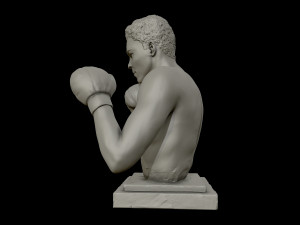 muhammad ali sculpture 3d print model 3D प्रिंट मॉडल