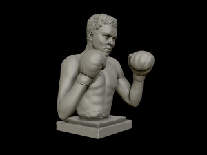 muhammad ali sculpture 3d print model 3D प्रिंट मॉडल