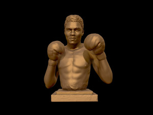 muhammad ali sculpture 3d print model 3D प्रिंट मॉडल