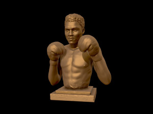 muhammad ali sculpture 3d print model 3D प्रिंट मॉडल