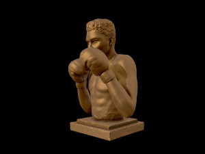 muhammad ali sculpture 3d print model 3D प्रिंट मॉडल