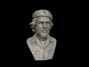 Che Guevara 3D rzeźba portretowa Model do druku 3D Model do druku 3D