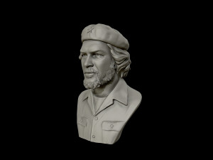 che guevara 3d portrait sculpture 3d print model 3Dプリントモデル
