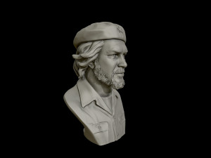 che guevara 3d portrait sculpture 3d print model 3Dプリントモデル