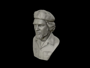 che guevara 3d portrait sculpture 3d print model 3Dプリントモデル