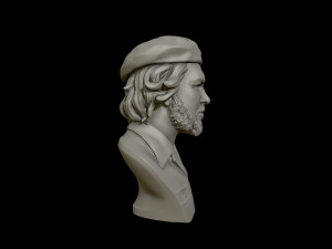 che guevara 3d portrait sculpture 3d print model 3Dプリントモデル