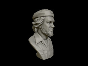 che guevara 3d portrait sculpture 3d print model 3Dプリントモデル