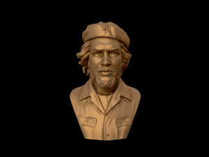 che guevara 3d portrait sculpture 3d print model 3Dプリントモデル