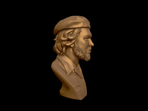 che guevara 3d portrait sculpture 3d print model 3Dプリントモデル