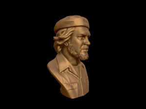 che guevara 3d portrait sculpture 3d print model 3Dプリントモデル