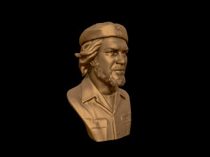 che guevara 3d portrait sculpture 3d print model 3Dプリントモデル
