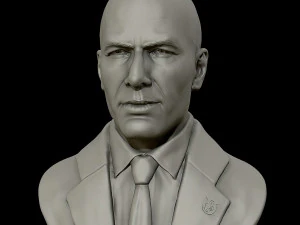 mod&egrave;le d'impression 3D de la sculpture de Zinedine Zidane Modèles 3D en vedette