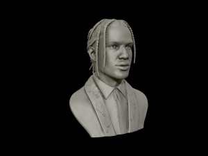 asap rocky portrait sculpture 3d print model 3D-printmodel