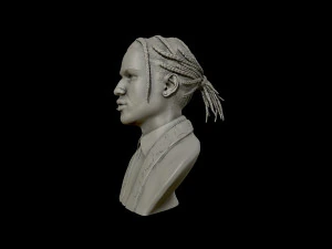 asap rocky portrait sculpture 3d print model 3D Print Model