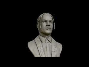 asap rocky portrait sculpture 3d print model Model Cetak 3D