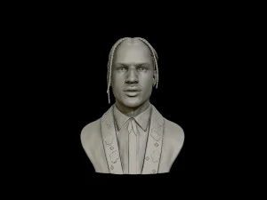 asap rocky portrait sculpture 3d print model 3D Print Model