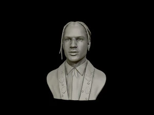 asap rocky portrait sculpture 3d print model 3D Print Model