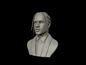 asap rocky portrait sculpture 3d print model 3D Print Model