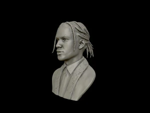 asap rocky portrait sculpture 3d print model 3D Print Model