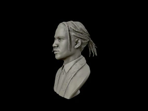 asap rocky portrait sculpture 3d print model 3D Print Model