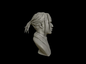 asap rocky portrait sculpture 3d print model Model Cetak 3D