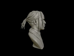 asap rocky portrait sculpture 3d print model 3D Print Model