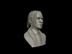 asap rocky portrait sculpture 3d print model 3D Print Model