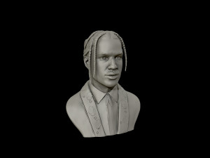 asap rocky portrait sculpture 3d print model Model Cetak 3D