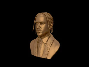 asap rocky portrait sculpture 3d print model 3D Print Model