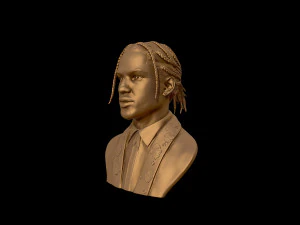 asap rocky portrait sculpture 3d print model 3D Print Model