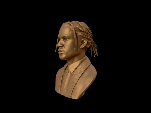 asap rocky portrait sculpture 3d print model Model Cetak 3D