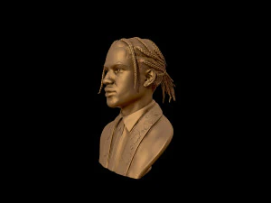 asap rocky portrait sculpture 3d print model 3D Print Model