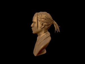 asap rocky portrait sculpture 3d print model Model Cetak 3D