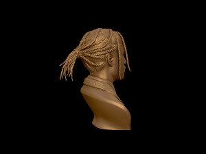 asap rocky portrait sculpture 3d print model Model Cetak 3D