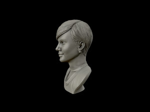 charlize theron 3d portrait sculpture Modello di stampa 3D