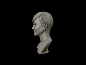 charlize theron 3d portrait sculpture Modello di stampa 3D